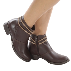 Bota em couro chocolate