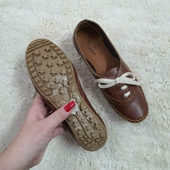 Oxford em couro pinhão - comprar online