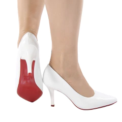 Scarpin verniz branco - comprar online