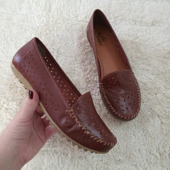 Mocassim em couro vermelho - comprar online