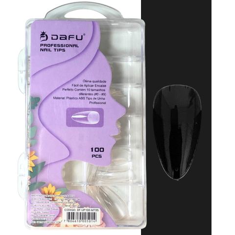 Tips Transparente para Unhas Dafu 100pcs