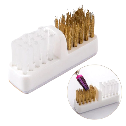 Escova Limpa Brocas 2 Lados + Adesivo