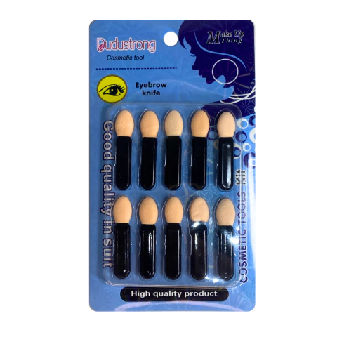 Kit 10 Mini Pincéis para Esfumar Maquiagem - Cor Sortida