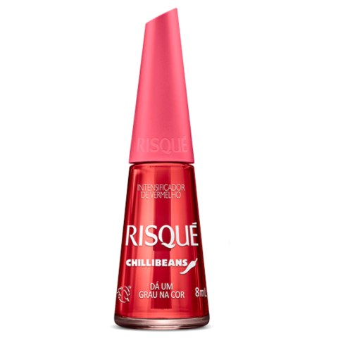 Esmalte Risqué & Chilli Beans Dá Um Grau na Cor Cobertura Brilhante 8ml