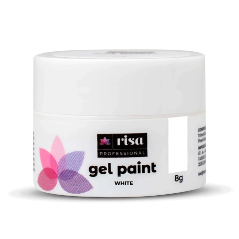 Gel Paint WHITE/BRANCO para Decorações Risa 8g