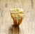 ANEL JESUS CRISTO CRAVEJADO - BANHADO A OURO 18K - loja online