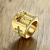 ANEL JESUS CRISTO CRAVEJADO - BANHADO A OURO 18K - Elite imports 18k 