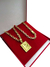 Cordão Maciço Cadeado 10mm + Pingente Letra Banhado Ouro 18k - Elite imports 18k 