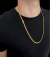 CORDÃO CADEADO DUPLO 5MM- BANHADO A OURO 18K - comprar online