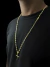 CORDÃO DE OURO CADEADO ALONGADA + PINGENTE DE OURO CRUZ LISA 17.4G 70CM GARANTIA VITALÍCIA na internet
