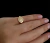 ANEL FEMININO CORACÃO - BANHADO A OURO 18K