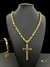 KIT TRANÇADO 8MM- BANHADO A OURO 18K - Elite imports 18k 