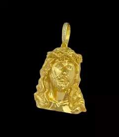 PINGENTE ROSTO 3D JESUS CRISTO GG (BRUTO) 084