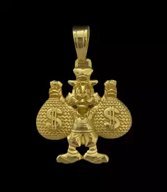 PINGENTE TIO PATINHAS GG - BANHADO A OURO 18K