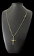 CORDÃO DE OURO 18K CADEADO ALONGADA + PINGENTE DE OURO CRUZ FIO 4.9G 60CM - GARANTIA VITALÍCIA na internet