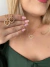 CORDÃO FEMININO PINGENTE LETRA 1MM - BANHADO A OURO 18K