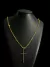 CORDÃO TIJOLINHO 3MM + PINGENTE CRUZ PALITO - BANHADO A OURO 18K - loja online