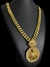 CORDÃO PIT BULL 13MM + PINGENTE BANHANDO A OURO 18K