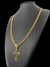 CORDÃO GRUMET 5MM + PINGENTE CRUZ VAZADO - BANHADO A OURO 18K