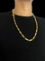 CORDÃO TIJOLINHO TRANÇADO 6MM - BANHADO A OURO 18K - comprar online