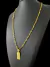CORDÃO TIJOLINHO 3MM + PINGENTE CRUZ PLACA - BANHADO A OURO 18K - Elite imports 18k 