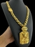 CORDÃO FRISO X 13MM + PINGENTE 777 CRAVEJADO - BANHADO A OURO 18K - loja online