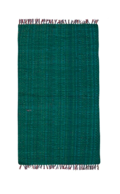 Alfombra chindi verde 60x90
