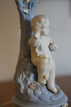 Par de veladores porcelana antiguos