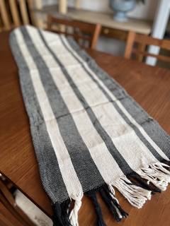 Camino algodon rayas negro - comprar online