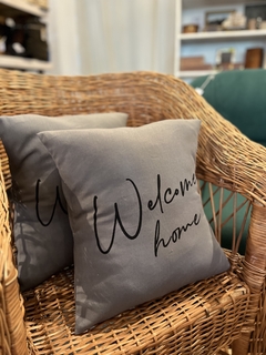 Almohadon 40x40 Welcome gris - comprar online