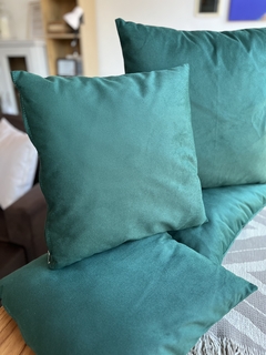 Set x2 almohadon 40x40 pana esmeralda - comprar online