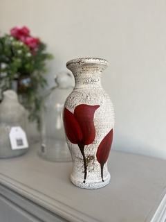 Jarron rustico flor roja - comprar online