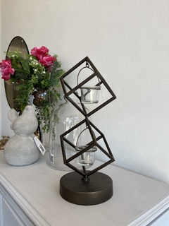 Porta vela doble metal - comprar online