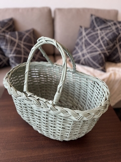 Canasta mimbre menta - comprar online