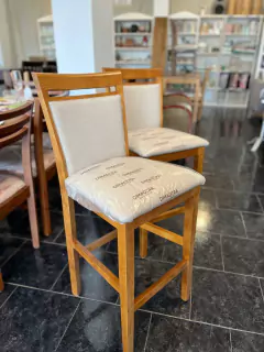 Set x2 banquetas B306A, pino, lustre miel