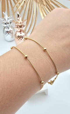 PULSERA COLA DE RATÓN Y BOLITA/AD