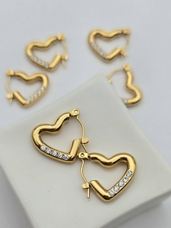 AROS CORAZÓN STRASS 1 / AD