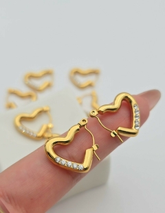 AROS CORAZÓN STRASS 1 / AD - comprar online