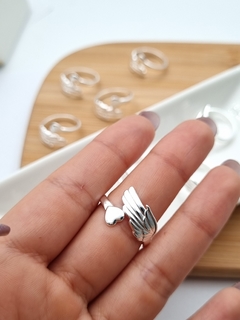 ANILLO CORAZÓN Y ALA / AB t:18 exp L2 - comprar online