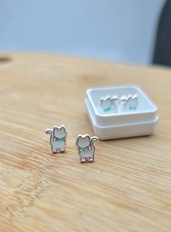ABRIDOR GATO BLANCO MOÑO VERDE