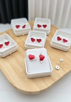 ABRIDOR CORAZÓN CUPIDO ROJO ESMALTADO