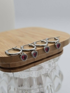 AROS CONTORNO CORAZÓN MAGENTA / AQ - comprar online