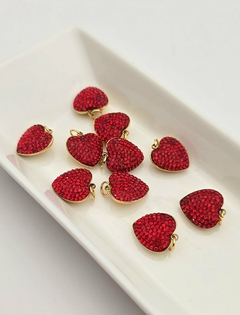 DIJE CORAZÓN STRASS ROJO / AD - comprar online