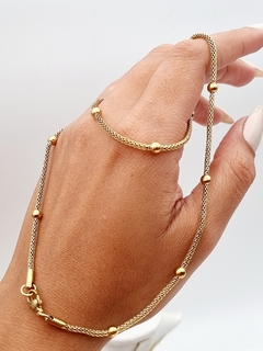 CADENA PALOMITA BOLITA / AD 50cm - nya joyas