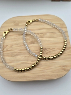 PULSERA DULCE BOLITAS CRISTAL /AD - comprar online