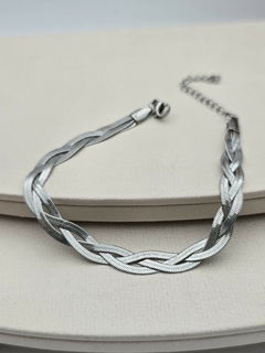 PULSERA CHATA TRENZADA /AQ