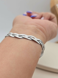 PULSERA CHATA TRENZADA /AQ - comprar online