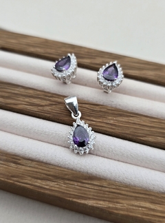 CONJUNTO GOTA STRASS /PLATA en internet