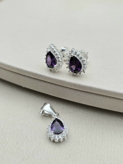 CONJUNTO GOTA STRASS /PLATA - comprar online
