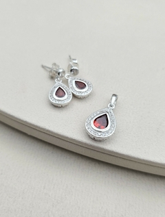 CONJUNTO GOTA STRASS /PLATA - comprar online